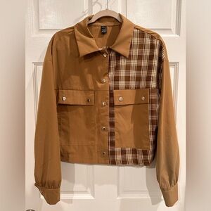 Cropped sports jacket- SHEIN